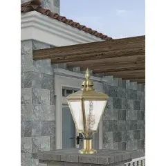 Livex Lighting Cambridge 3 - Light Post Light in  Antique Brass