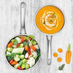 Cuisinart Classic 4pc Stainless Steel Saucepan Set (1.5qt & 3qt) - 83-4: Induction Safe Cookware, Dishwasher-Safe