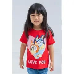 Bluey Valentines Day July 4th Halloween Christmas Birthday T-Shirt Toddler to Big Kid