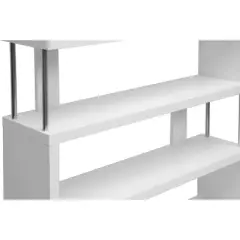 38.5" Barnes Three Shelf Modern Bookshelf White - Baxton Studio