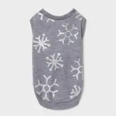 Holographic Snowflake Dog and Cat Jersey - Wondershop&trade; Heathered Gray