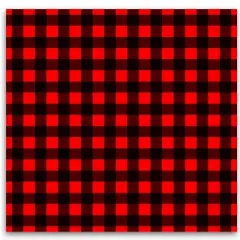 Craftopia Buffalo Plaid Vinyl Sheets for Cricut, 5 Packs, Red & Black