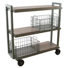 Cart System with wheels 3 Tier Green - Atlantic