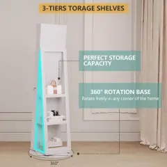 Fredees Color Block Full Length Mirror,White