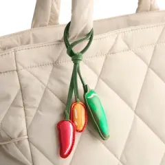 Vera Bradley Women's Outlet Faux Leather Pepper Bag Charm