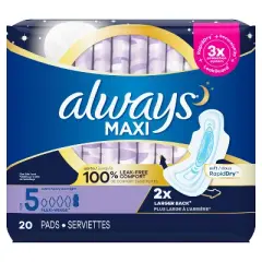 Always Maxi Extra Heavy Overnight Pads - Size 5