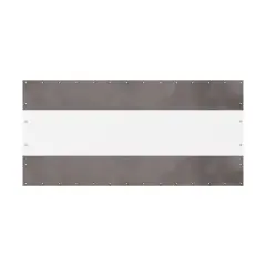 DOMETOUR Heavy Duty Outdoor Clear PVC Curtain, 18oz Waterproof, Weather Resistant, Tearproof for Patio/Gazebo/Pergola, 8'H x 16'W, Gray