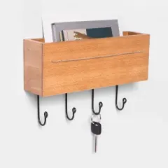 Beechwood Wall Storage with Hooks - Threshold&trade;