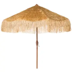 Tiki 9 Ft Crank Umbrella - Tan - Safavieh