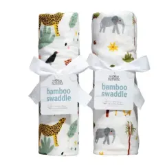 Jungle & Savanna Swaddle 2-Pack, Viscose From Bamboo