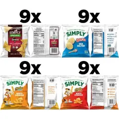 Frito-Lay Simply Snacks Variety Pack 36ct/31.5oz