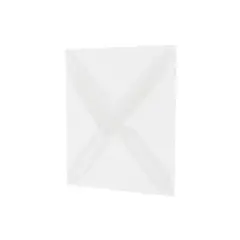 JAM Paper 3.125 x 3.125 Square Translucent Vellum Invitation Envelopes Clear 2851291