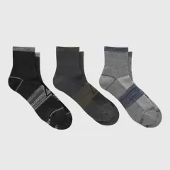 Hanes Premium Men's Explorer Full Cushion Ankle Socks 3pk - Charcoal Gray 6-12