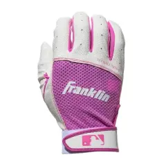 Franklin Sports Youth Tee ball Flex Series Batting Gloves - White/Pink - M