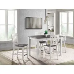Jamison Two-Tone Counter Height Extendable Dining Table White - Picket House Furnishings