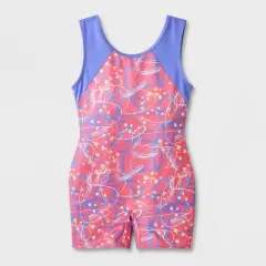 Girls' Gymnastics 'Scribbles' Pull-On Biketard - Cat & Jack&trade; Periwinkle Blue