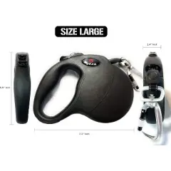 Enthusiast Gear Retractable Dog Leash with Locking Carabiner for Large and Medium Dogs (16' Feet)