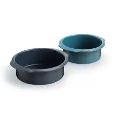 Joseph Joseph Nest Bake Set of 2 Nonstick Round Cake Pans with Easy-Pull Handle