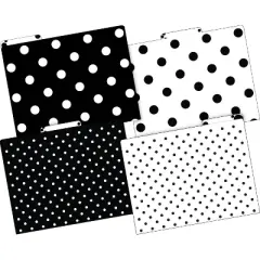 Barker Creek Black and White Dot 14pt Letter-Size File Folders: 36 Multicolored Paper Folders, Top Tab, 50 Sheet Capacity