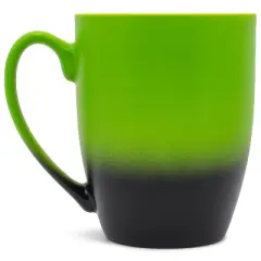 Elanze Designs In My Soccer Mom Era Two Toned Ombre Matte 10 ounce New Bone China Coffee Tea Cup Mug For Your Favorite Morning Brew, Green and Black