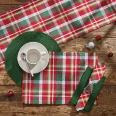 Split P Sleigh Bell Plaid Table Runner 14" X 54"