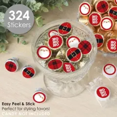 Big Dot of Happiness Jolly Santa Claus - Christmas Party Small Round Candy Stickers - Party Favor Labels - 324 Count