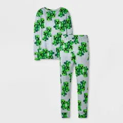 Boys' Minecraft Snug Fit 4pc Pajama Set - Green