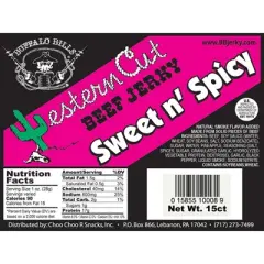 Buffalo Bills 18oz Sweet n' Spicy Western Cut Big Slab Beef Jerky (15 beef jerky slices per bag)