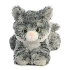 Aurora Small Lily Mini Flopsie Adorable Stuffed Animal Gray 8"