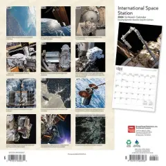 Browntrout 2024 Wall Calendar 12"x12" International Space Station Foiled