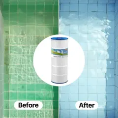 VEVOR Pool Filter Cartridge, 120 Sq. Ft Spa Hot Tub Filter Cartridge Replacement, Compatible with Hayward CX1200RE, Pleatco PA120, White