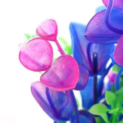 Unique Bargains Artificial Plants Aquarium Aquascaping Tank Decor 20cm High Red Green