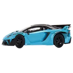 Lamborghini Aventador GT EVO Baby Blue w/Black Top Ltd Ed to 4200 pcs 1/64 Diecast Model Car by True Scale Miniatures