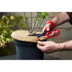 FELCO 455, Multi-purpose Scissor, Stainless Steel with Carbon with Easy Clean Coating and PVC Ergo Grip