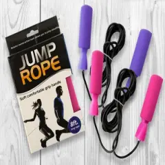 Link Active 2-Pack Soft Grip 8-Foot Workout Speed Skipping Weighted handles Jump Rope for Women, Men, and Kids.