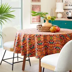 70" Cotton Calling In The Abundance Round Tablecloth with Tassels - Opalhouse&trade; designed with Jungalow&trade;