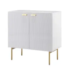 Knossos 30" Tall 2-Door Accent Storage Cabinet with Metal Legs | KARAT HOME