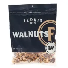 Ferris Nut Co. Raw Walnuts - Case of 12/16 oz