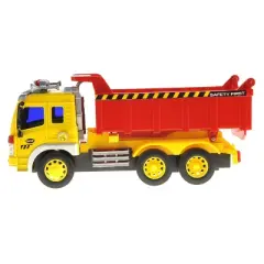 Insten Friction Powered Dump Truck Toy With Lights And Sound