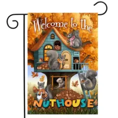 Briarwood Lane Fall Garden Flag 12x18 For Outdoor Fall Welcome To the Nut House For Fall Garden Flag Flags For Outside