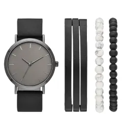 Men's Strap Watch Set - Goodfellow & Co&trade; Black