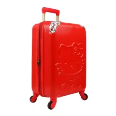 Hello Kitty Character Print Red 20" Carry-On Adult Hardside Carry-On Rolling Luggage