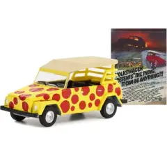 1974 Volkswagen Thing Type 181 Yellow with Red Polka Dots "Vintage Ad Cars" Series 8 1/64 Diecast Model Car by Greenlight