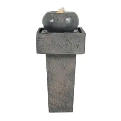 Christopher Knight Home Aria Modern Outdoor Concrete Fountain with LED Light