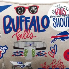 NFL Buffalo Bills Loco Fan Canvas Decor Throw Pillow