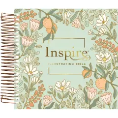 NLT Dayspring Inspire Illustrating Bible, Filament Enabled (Spiral Bound, Mint Floral Garden) - by  New Living Translation