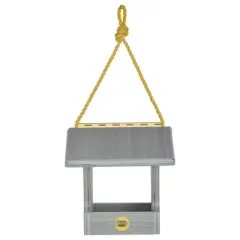 Bird Choice Small Modern Farmhouse Hopper Bird Feeder 7" Driftwood Gray