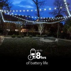 Dartwood Solar String Lights - Outdoor Decorative Solar Fairy Lights for Your House, Yard, or Garden (6 Pack, Blue)