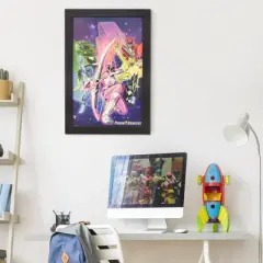 19" x 13" Licensed Vintage Cartoon Power Rangers Framed Wall Art - American Art Decor