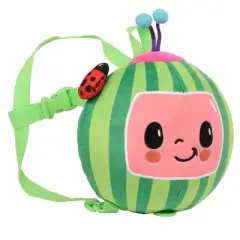 Cocomelon Plush Watermelon Toddler Backpack with Detachable Safety Leash, Anti-Lost Safety Harness 10&acirc;&euro; Bag for Kids